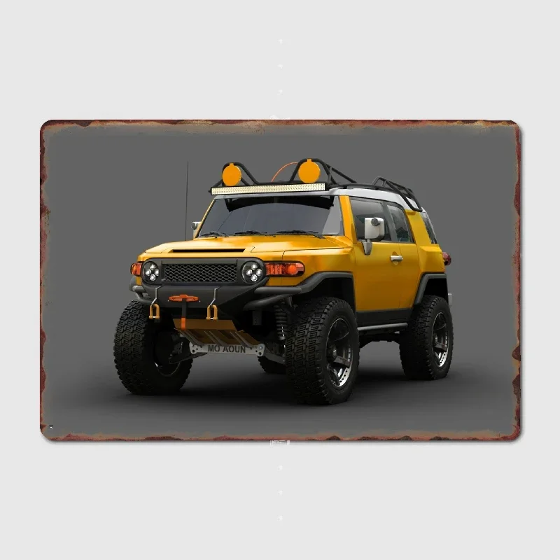 Póster de Metal Retro Land Cruiser Fj, decoración de garaje, sala de estar, cine, sala de estar, cartel de estaño personalizado