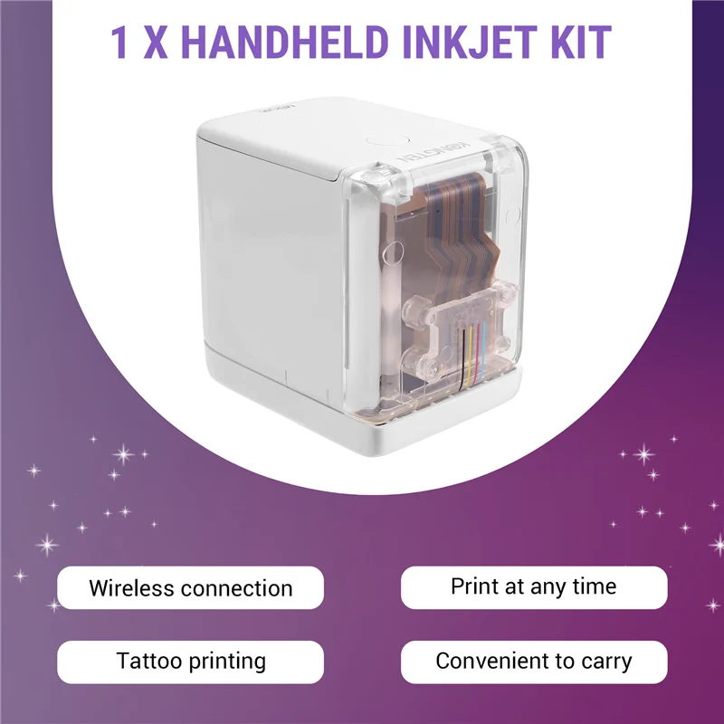 

ABFM-KONGTEN Mini Thermal Handheld Portable Printer Inkjet Food Printer Color Inkjet Logo Printer For Home
