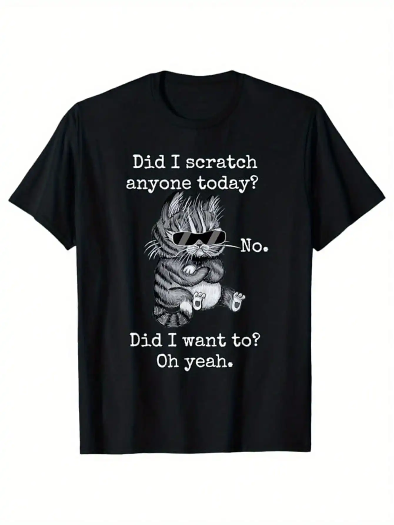 

CAT Print T-Shirt - Comfortable Casual Wear with Eye-catching Designs - High-quality Short Sleeve Tees for Everyday Fashion