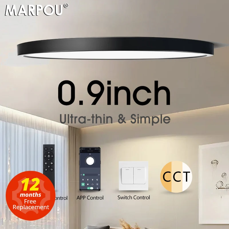 

0.9inch Smart lamp Led ceiling lamp APP/ Remote Control Dimmable Indoor lighting for living room ​led lights for room Bedroom