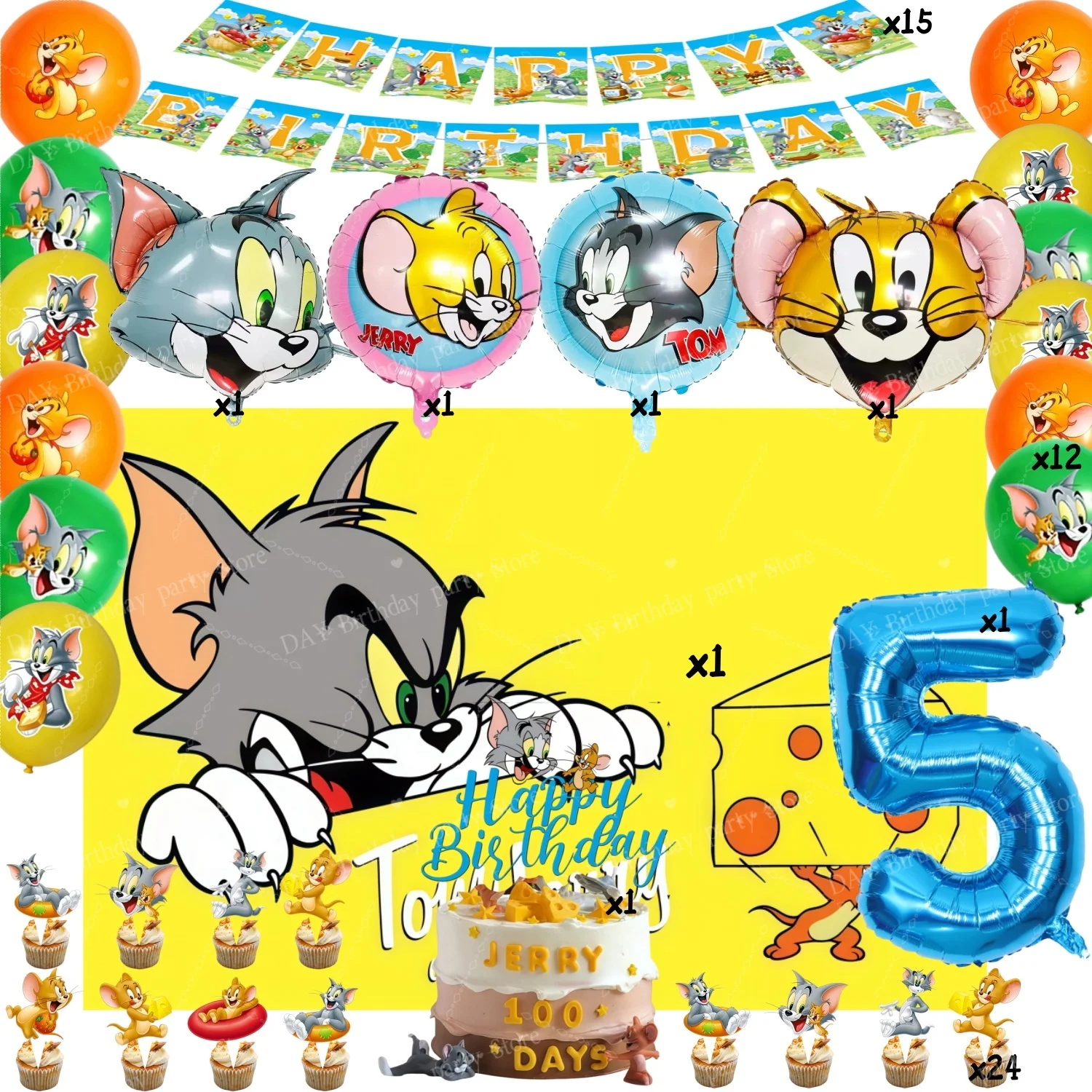 Tom And Jerry Birthday Party D - Table Cloth Disposable ulasan dan harga