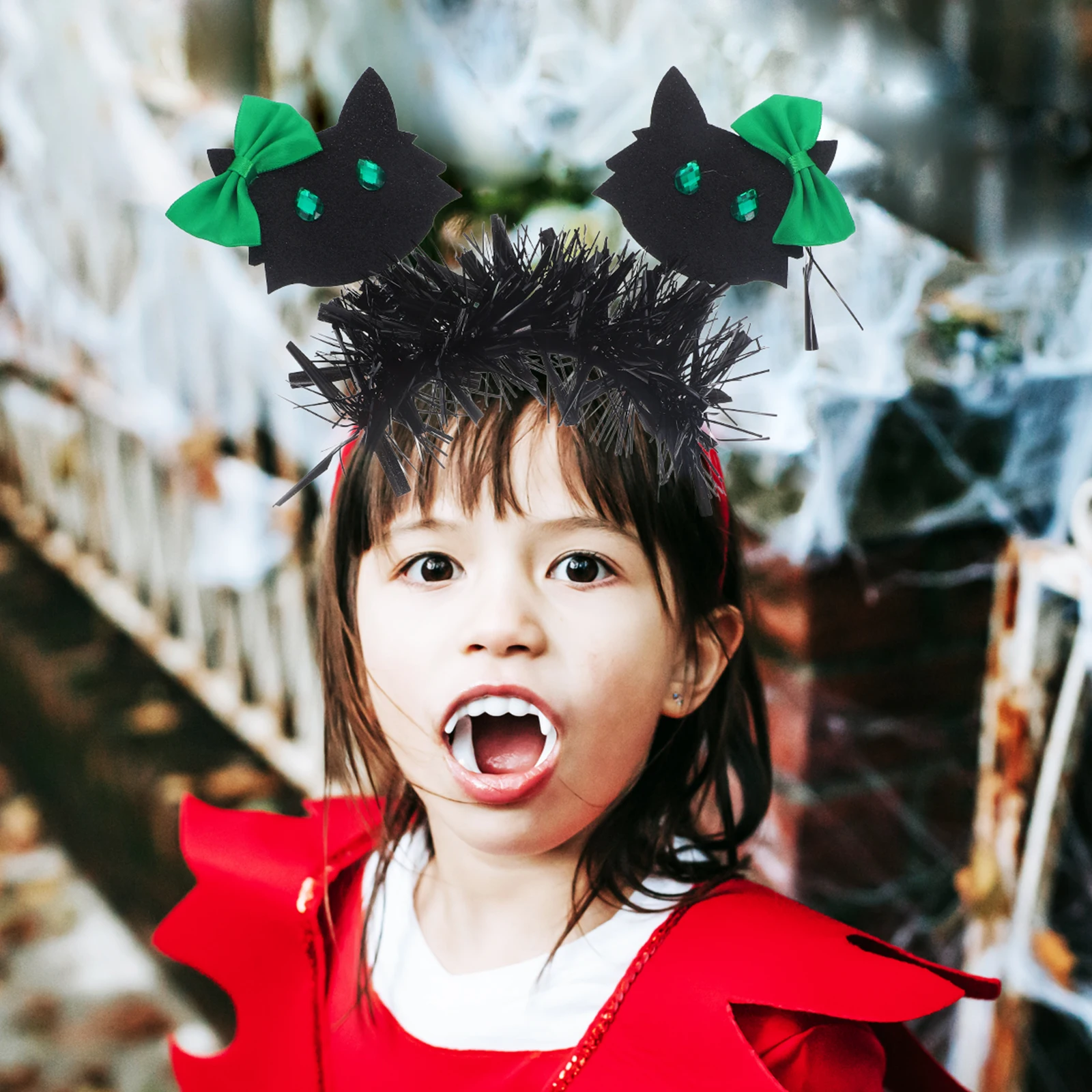 

Black Cat Green Eye Hairband Halloween Headpiece Women Party Accessory Easy Store Long Lasting Shape Fashionable Costumes Photo