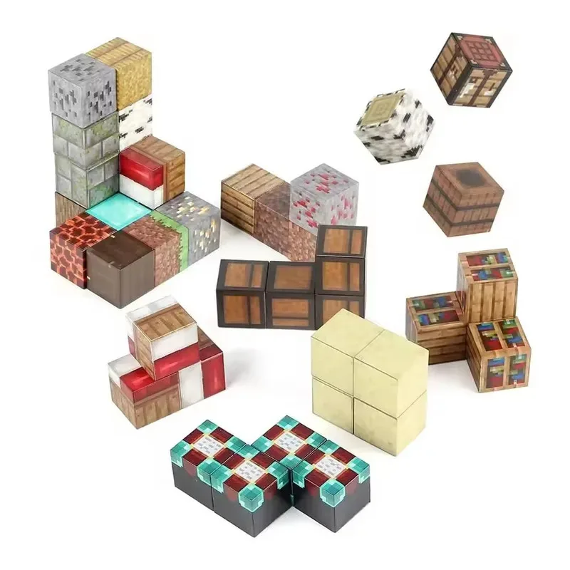 300Pcs Bausteine Magnet Spielzeug Mine DIY Spiel Szene Zusammengesetzt Magnetische Block Bausteine Kinder Puzzle Modell Geschenk