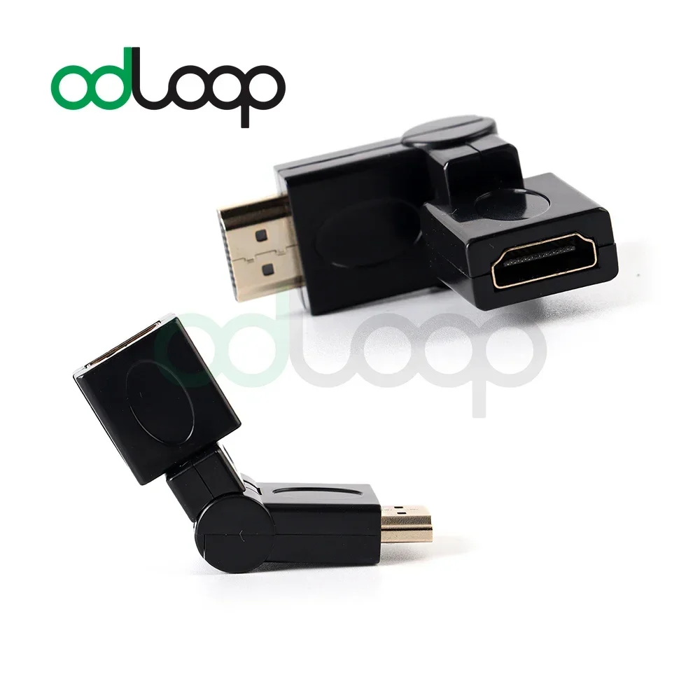 ODLOOP 2-Pack HDMI Male To Female Swivel Adapter: Een Uitstekende Oplossing voor Flexibele Aansluitingen