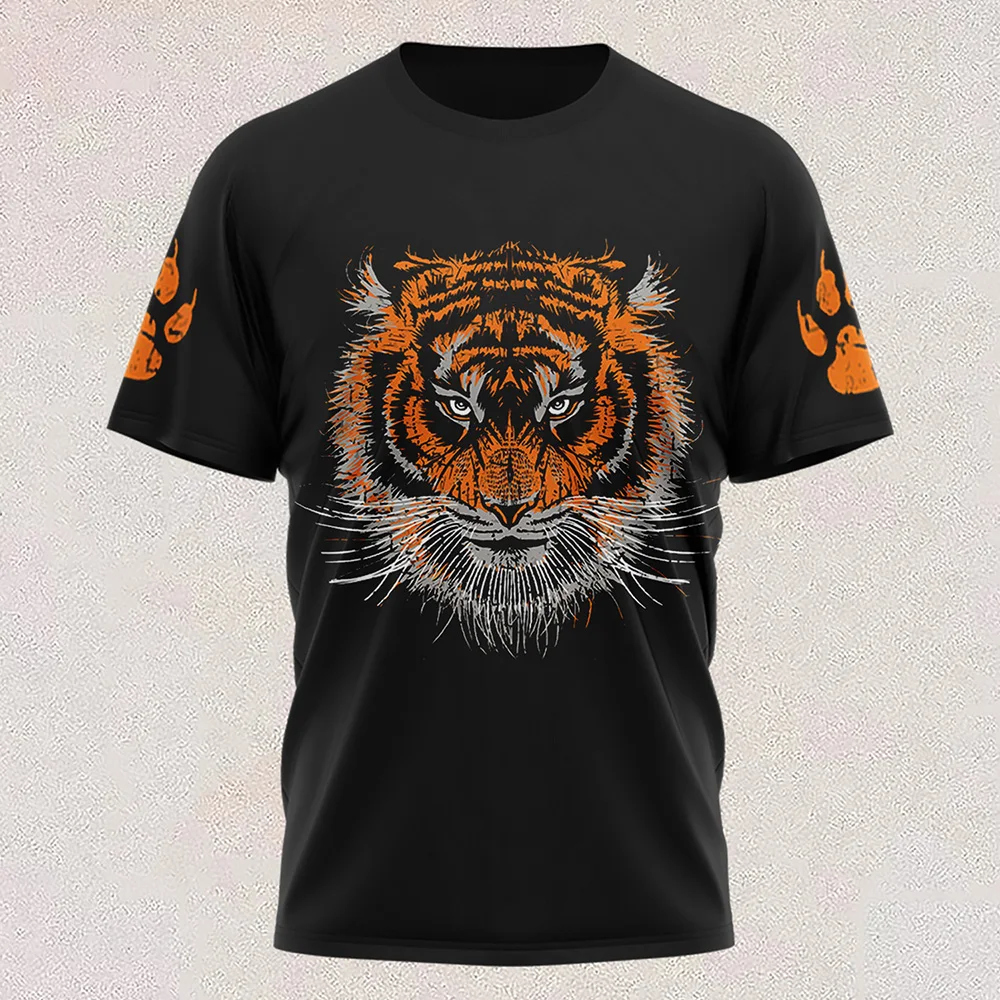 

Fashion Graphic Animal Forest King Tiger T Shirts for Men/Women Casual 3D Print Hip Hop Harajuku Personality Short Sleeve Tee