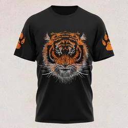 Fashion Graphic Animal Forest  King Tiger T Shirts for Men/Women Casual 3D Print Hip Hop Harajuku Personality Short Sleeve Tee