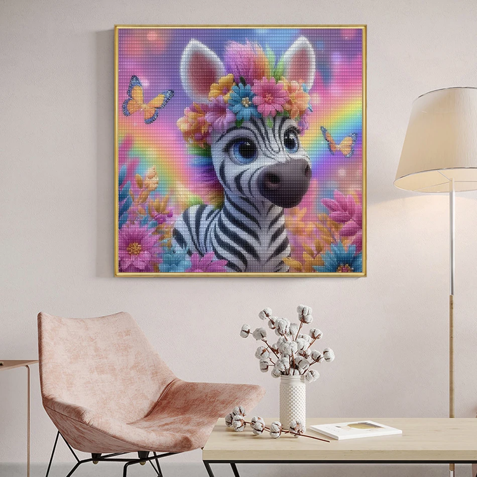 Art Craft Zebra - GATYZTORY ダイヤモンドペインティング 初心者向け 手芸用ダイヤモンドペイント 動物 ゼブラ