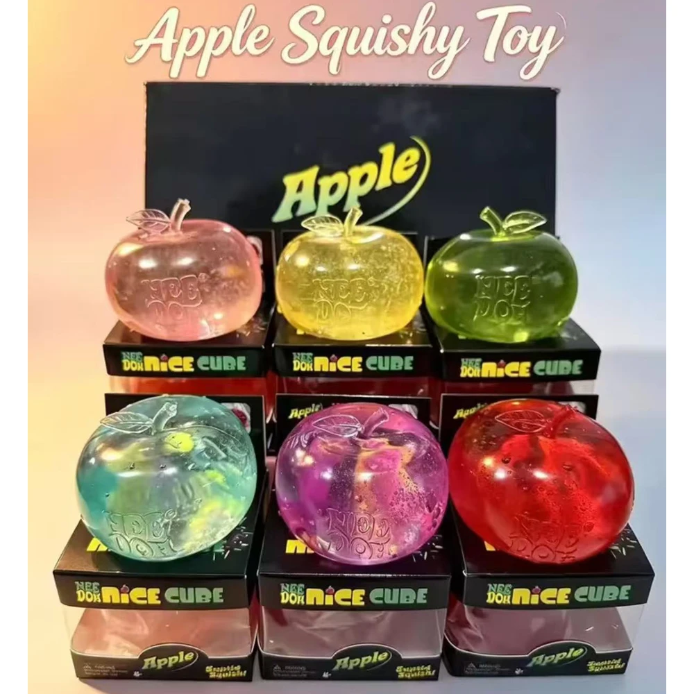 Needoh Apple Stress Ball Slow Rebound Squeeze Toy Relaxing and Interesting Gifts Squeeze Toy Soft Jelly Senses Gifts For Adult view 3