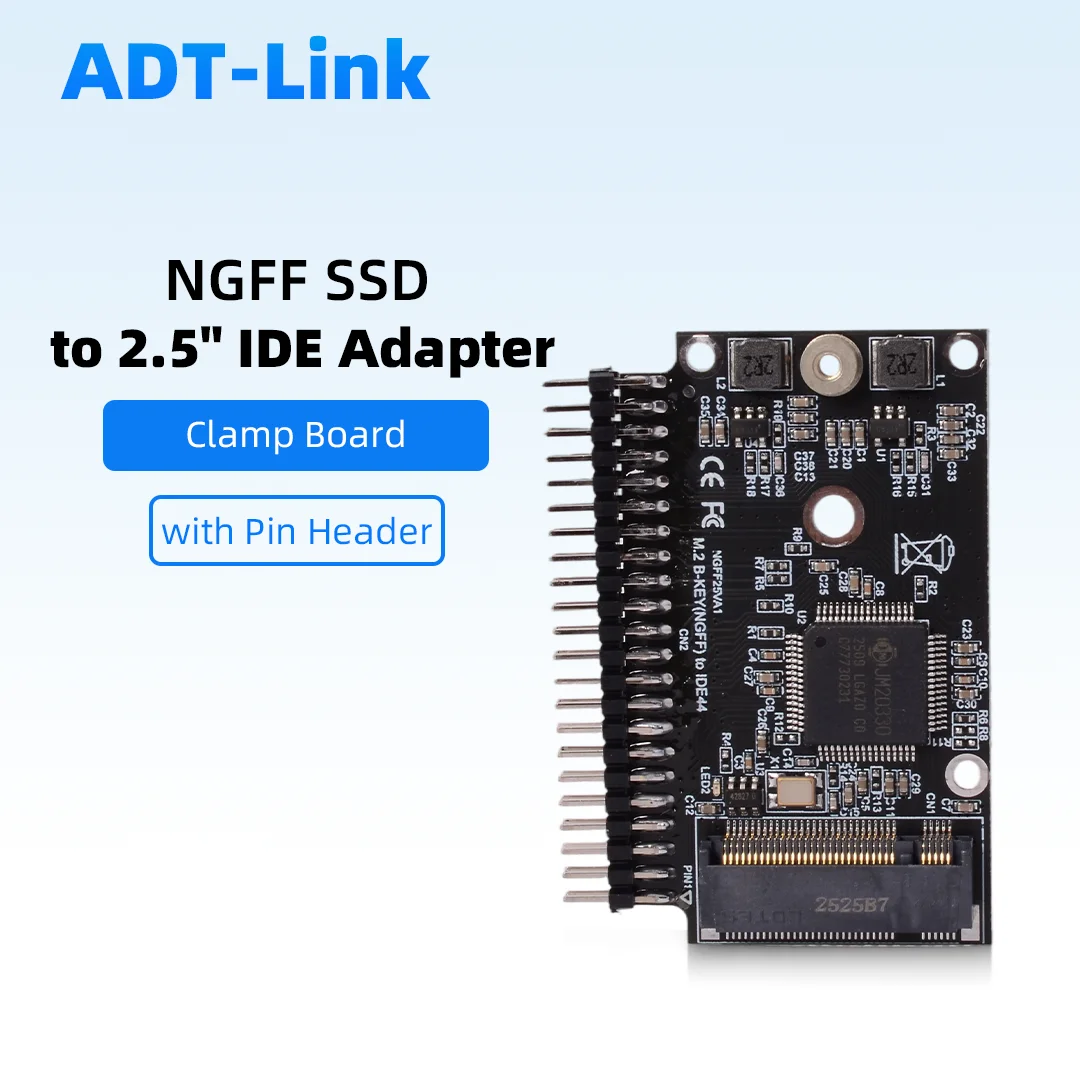 NGFF Solid State Drive To IDE Adapter Card 2.5-inch Clamp Pin Arrangement