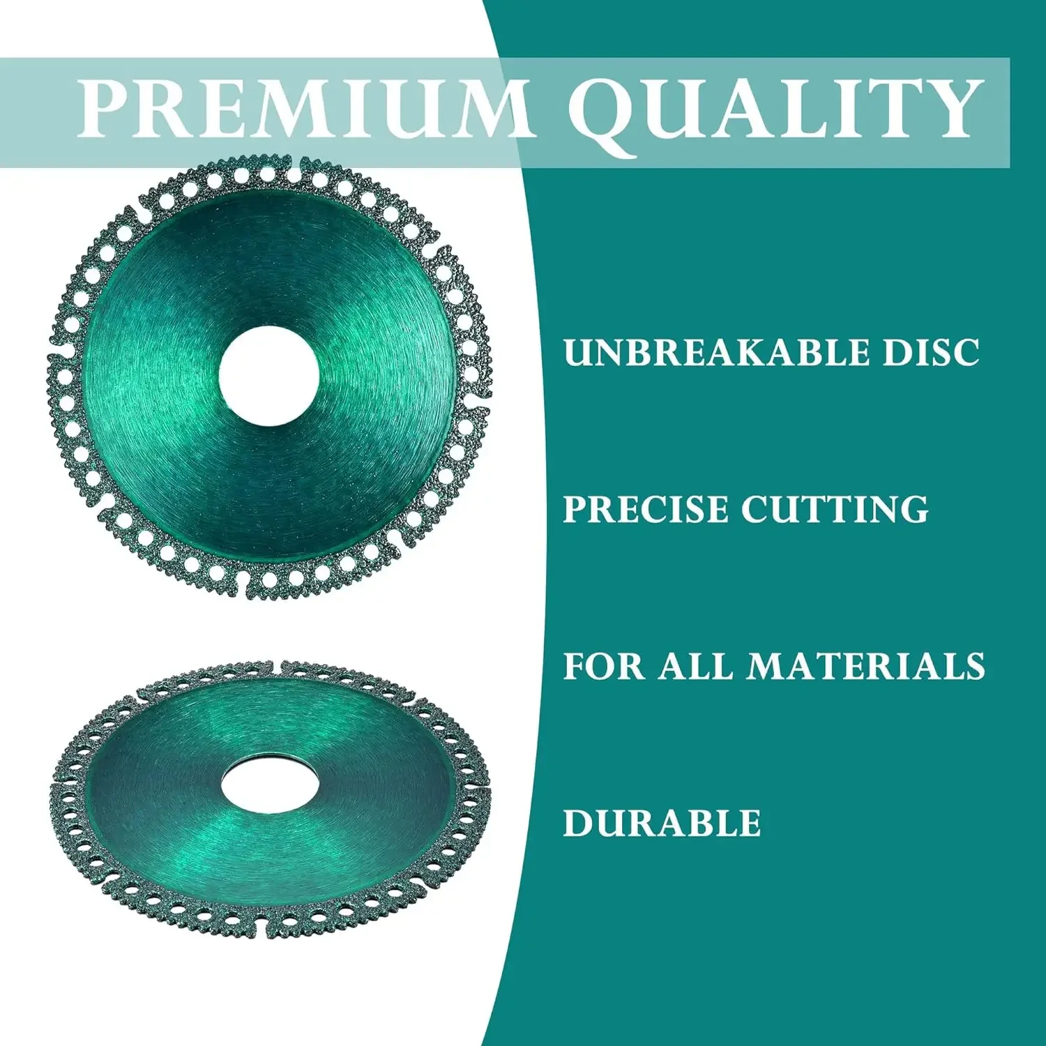 Saw Blade Indestrutível Disco para Angle Grinder, Diamond Cutting Disc, Smooth Cut chanfro moagem de todo o material, 4"