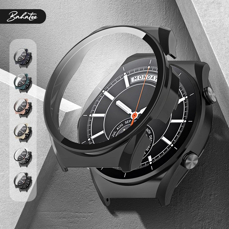 

PC Case with Tempered Glass for Xiaomi Watch S4 S3 S4 Sport Full Cover Shell Hydrophobic Oil-Proof Charging Without Obstruction