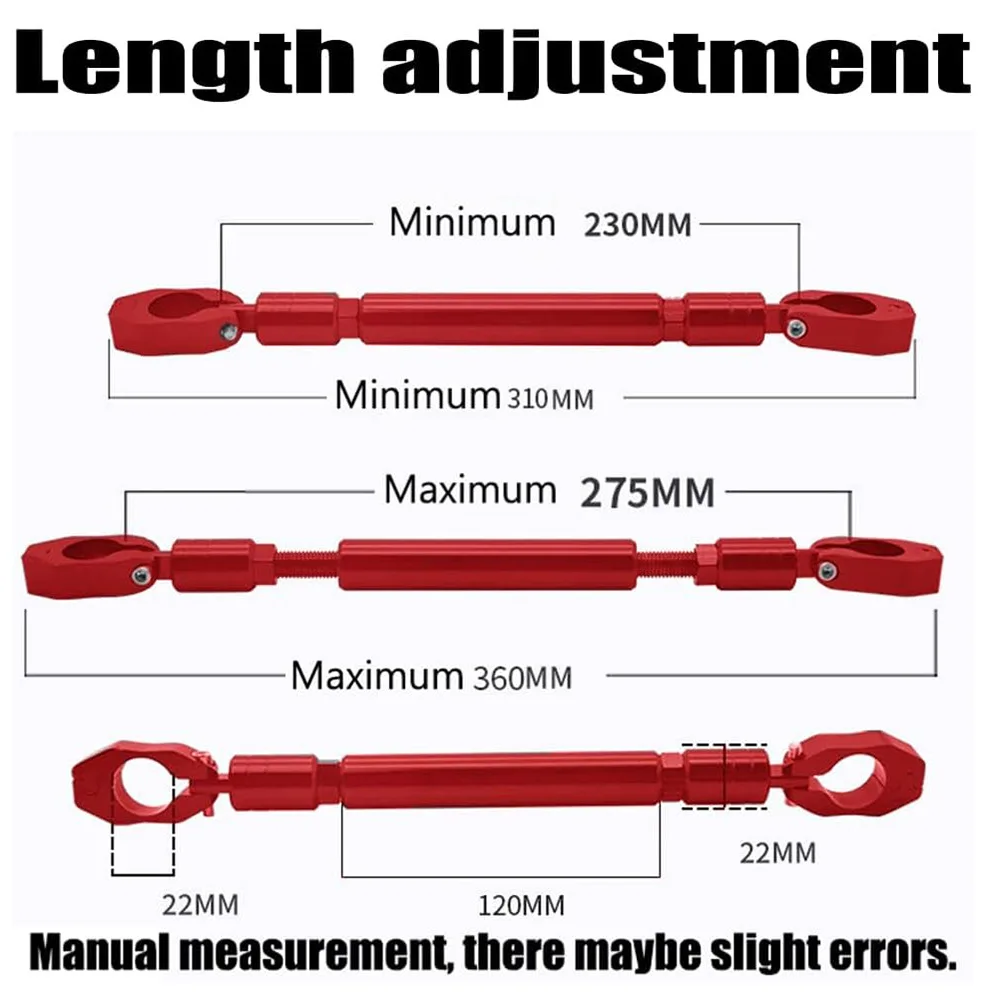 New Motorcycle Electric Scooter Modification Accessories Balance Bar Bracket Faucet Cross Bar Tie Handlebar Reinforcement Pedal