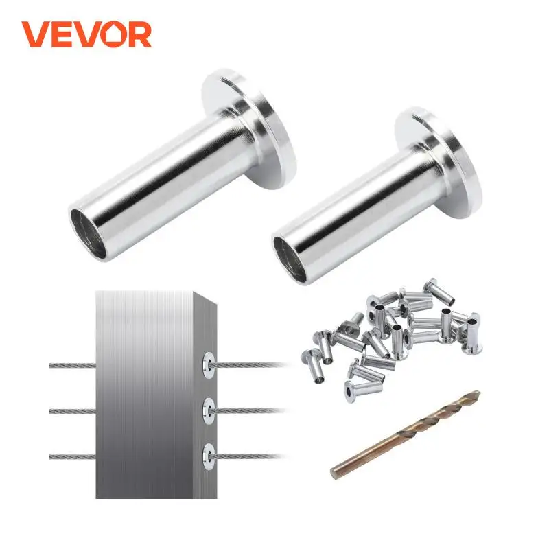 VEVOR 121 Pack T316 Stainless Steel Protector Sleeves for 5/32