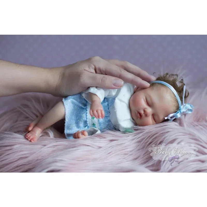 

10 inches Mini Silicone Baby Reborn Doll Kits Blank Unpainted María Unassembled Dolls Parts DIY Reborn Kit