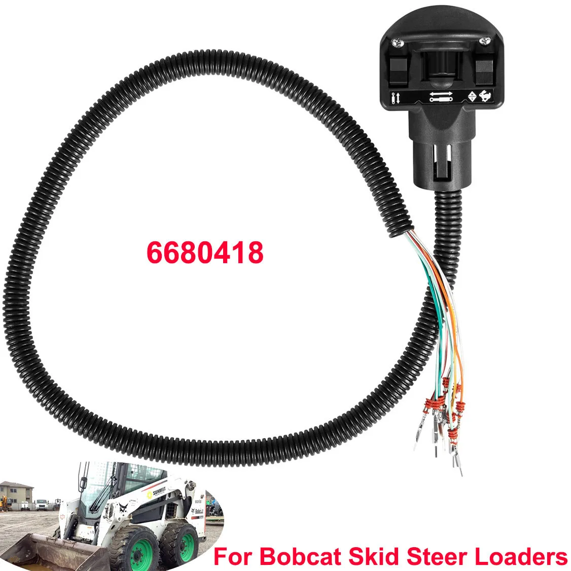 6680418 Right Auxiliary 4 Switch Handle for Bobcat 751 753 763 773 863 S300 S330 T140 T180 T190 T200 Skid Steer/Track Loaders