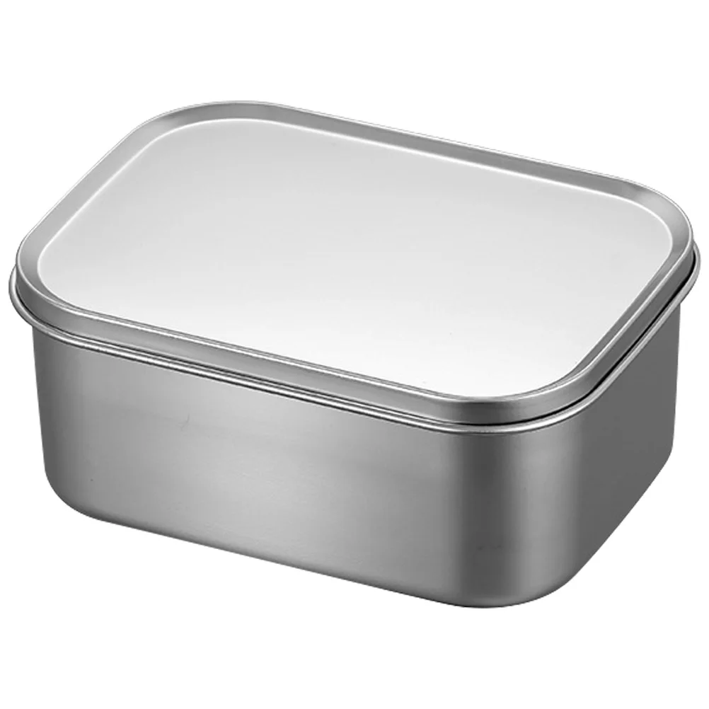 

Stainless Steel Food Containers Lunch Boxes Metal Compartment Pantry Storage Camping Refrigerated Box Bento Carrying Lightweight