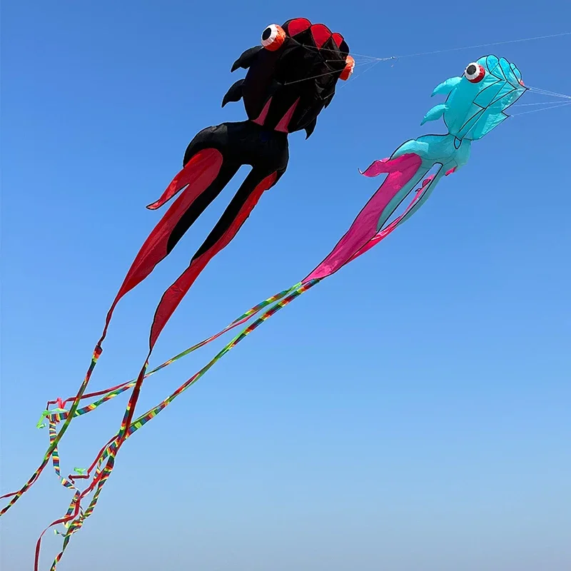 Three Dimensional Soft Goldfish Kite with Long Tail, Easy To Fly Nylon Kite with Tear Resistance, Accepted for Wholesale