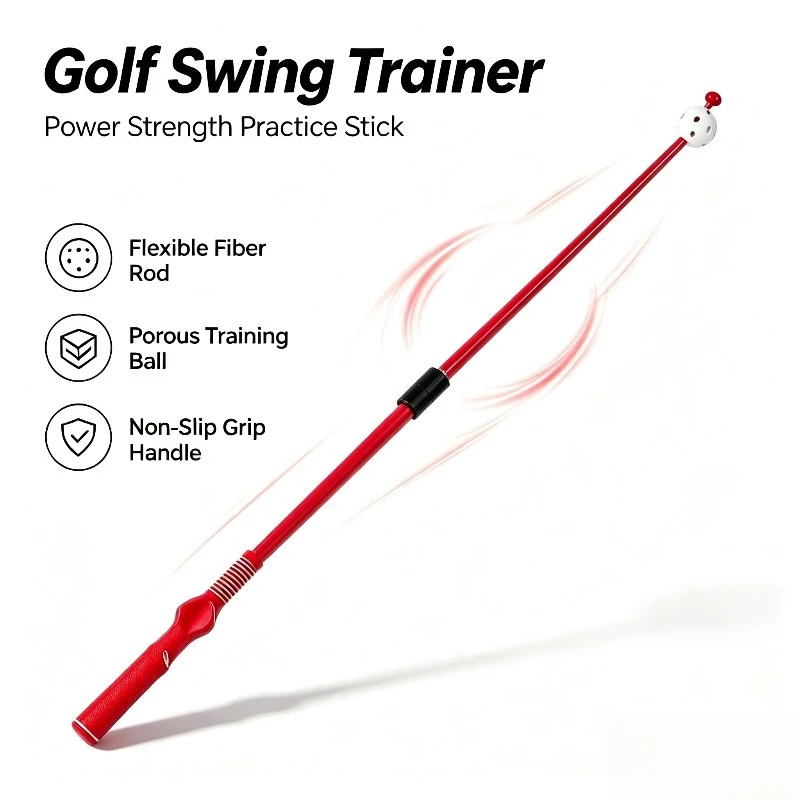 Golf Swing Training Stick, Power & Posture Correction Trainer, Auxiliary Practice Equipment for Golf Training
