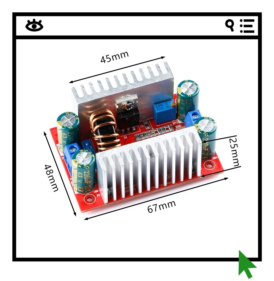 

400WDC-DC high-power constant voltage and constant current boost power module LED boost drive laptop battery charging