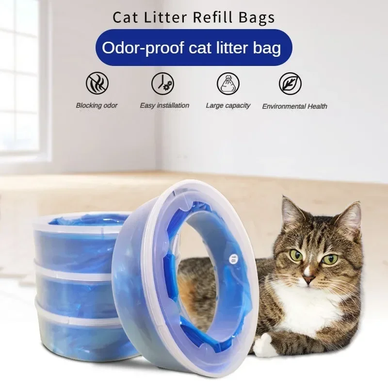 LitterLocker Cat Litter Box Garbage Bags Cats Toilet Deodorization Trash Bag Green Sterilization Replenishment Box Pet Products