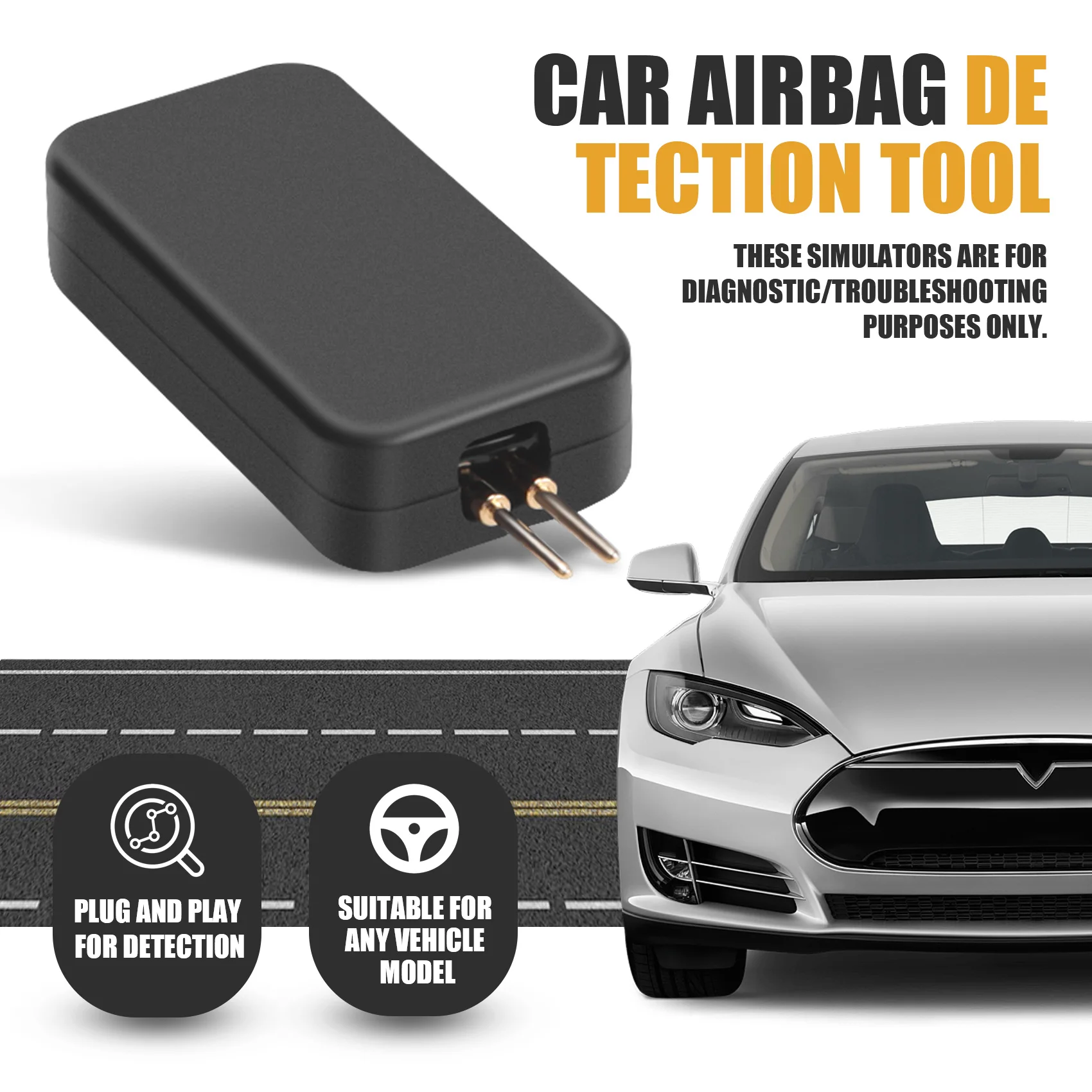 Herramienta de detección de simulador de Airbag de coche, herramienta de diagnóstico de búsqueda de fallos de resistencia SRS, herramienta Universal de inspección de Airbag de coche YDH, 10 Uds.