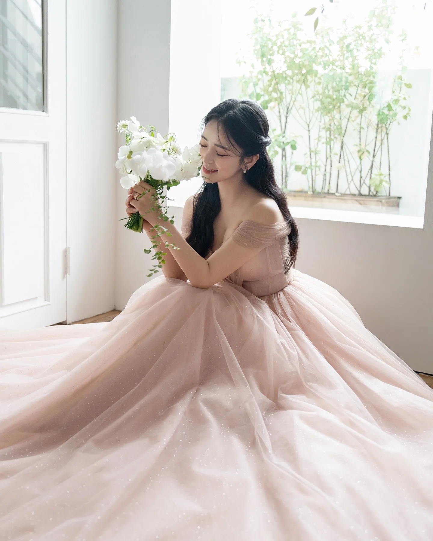 Fancy Fairy Off Shoulder Korea Wedding Dress Photo Shoot A Line Tulle Bridal Gown Evening Party Dresses customized