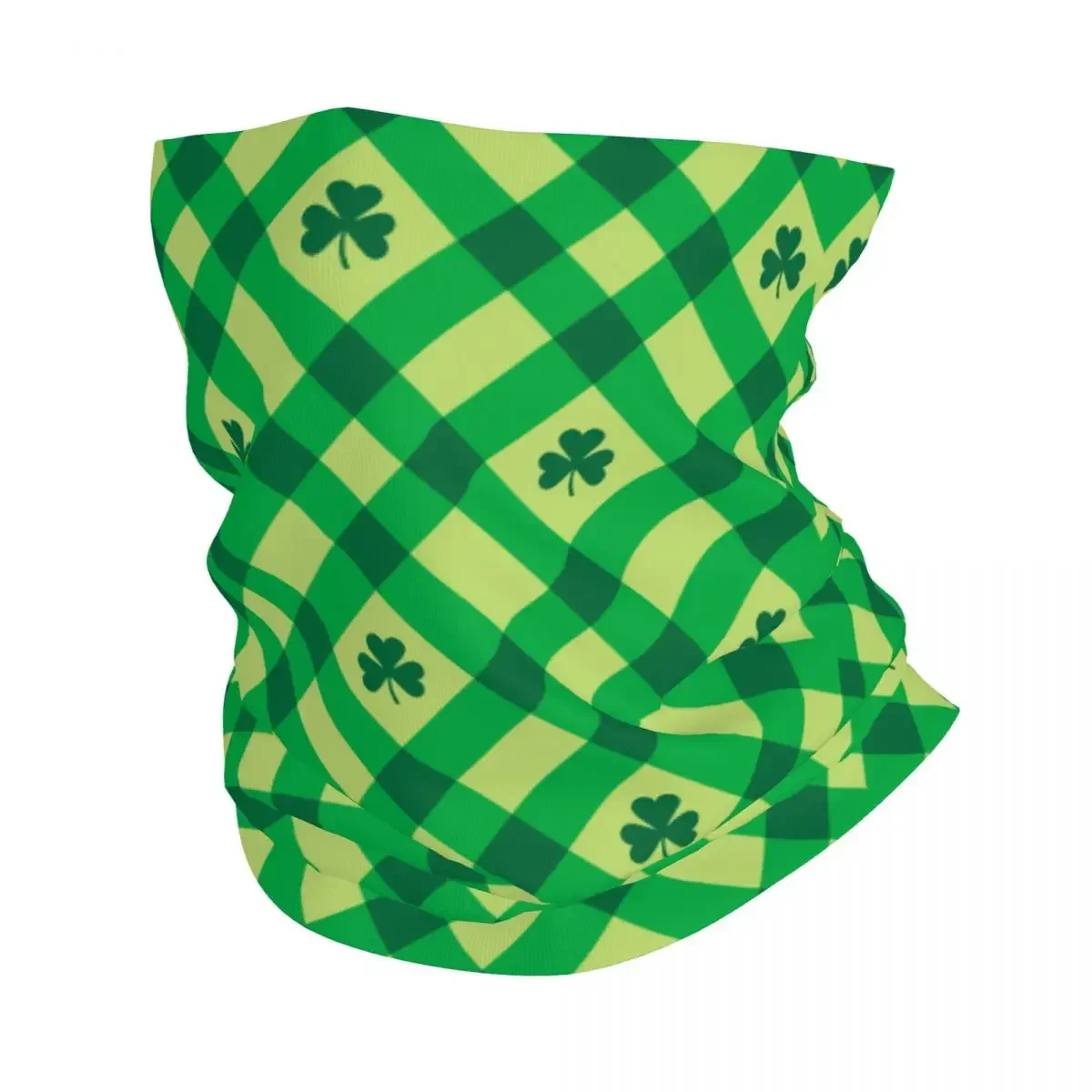 Shamrock Leaf Green Bandana Neck Gaiter Printed Balaclavas Wrap Scarf Multi-use Cycling Riding for Men Women Adult Breathable