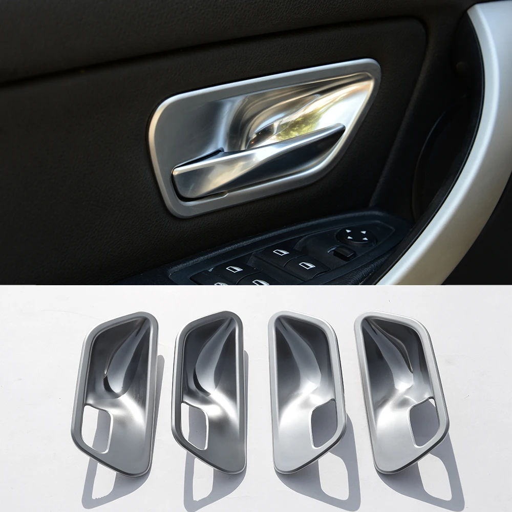 Carbon Fiber Look Car Door Handle Covers Trim for BMW 3 4 Serises F30 F34 3GT Interior Auto Accessories ABS Silver