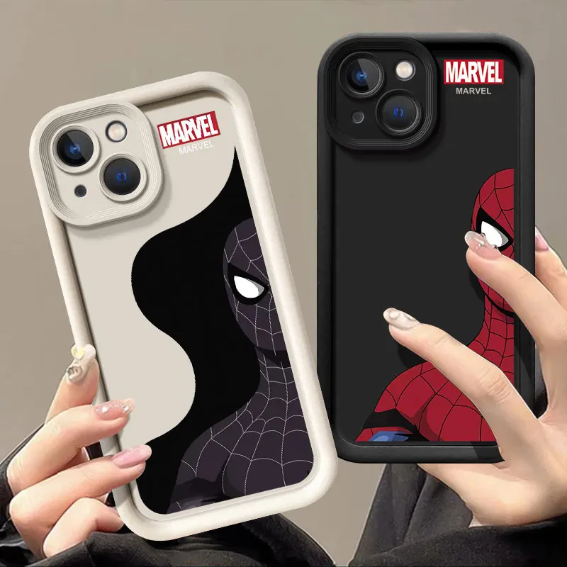 Cool S-Spider Man Soft Silicone Phone Case For Apple iPhone 12 13 Mini 11 14 15 16 Pro Max 7 8 Plus