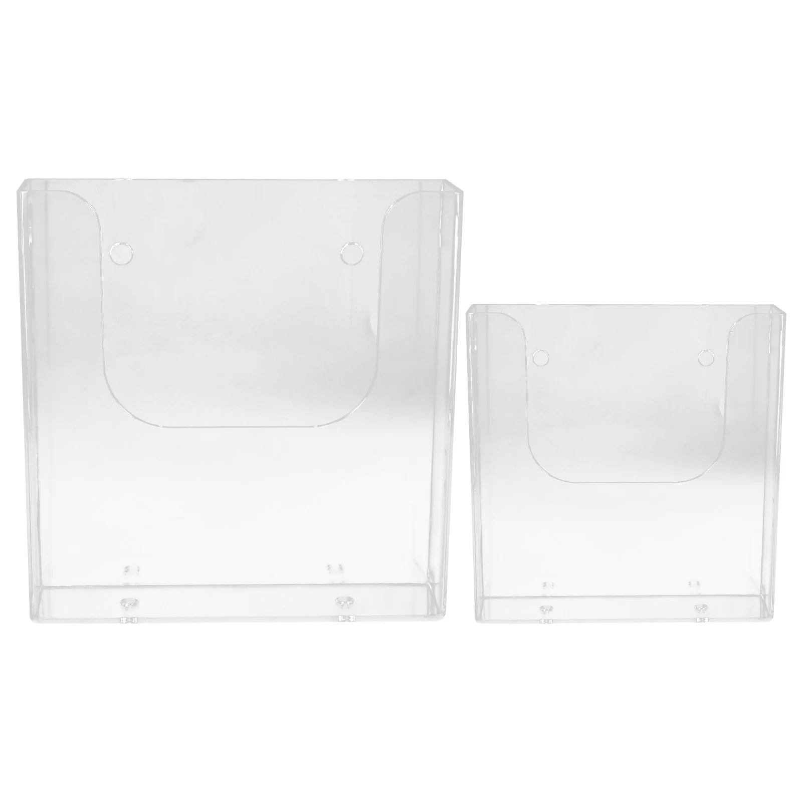 

2 Pcs Card Holder Acrylic Brochure Clear Stand for Display Magazine Paper Document Desk Holders Rack Shelf