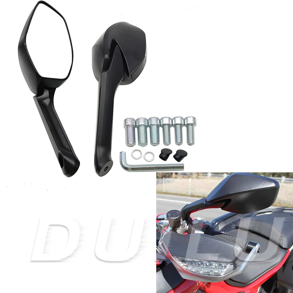 

Motorcycle Rear View Mirrors Side Mirror For Ducati Multistrada 1200 1200S 2015-2017 950 1260 Models Black
