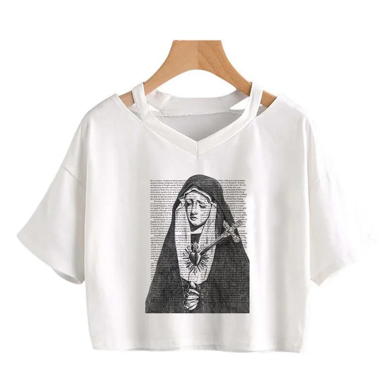 Camiseta de manga corta Grunge con diseño de cómic creativo estampado Grunge estilo americano Vintage para mujer de estilo gótico Y2k Harajuku estética de los años 90