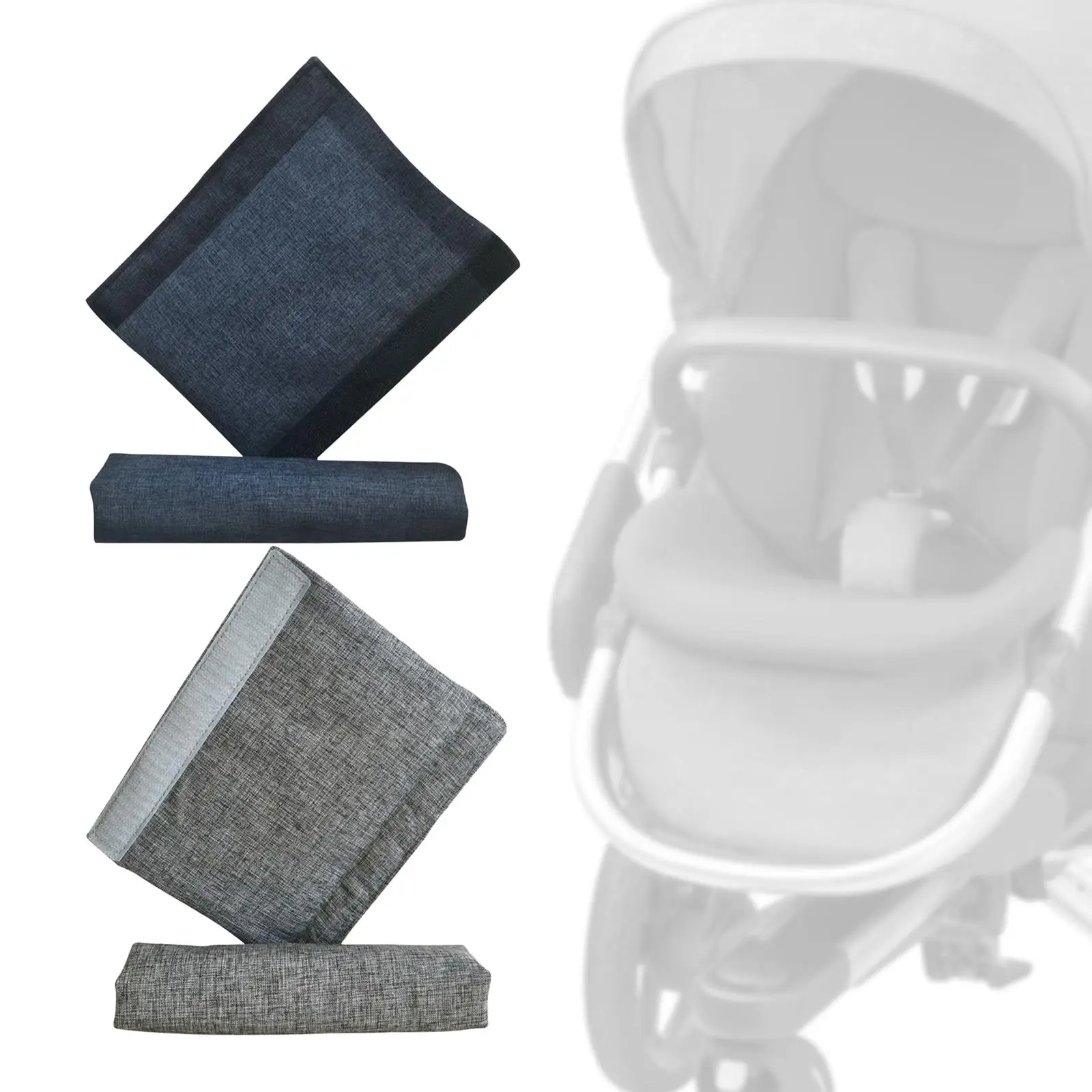 2-Piece Stroller Handlebar Covers, Easy to Install, Durable, Universal Fittings,