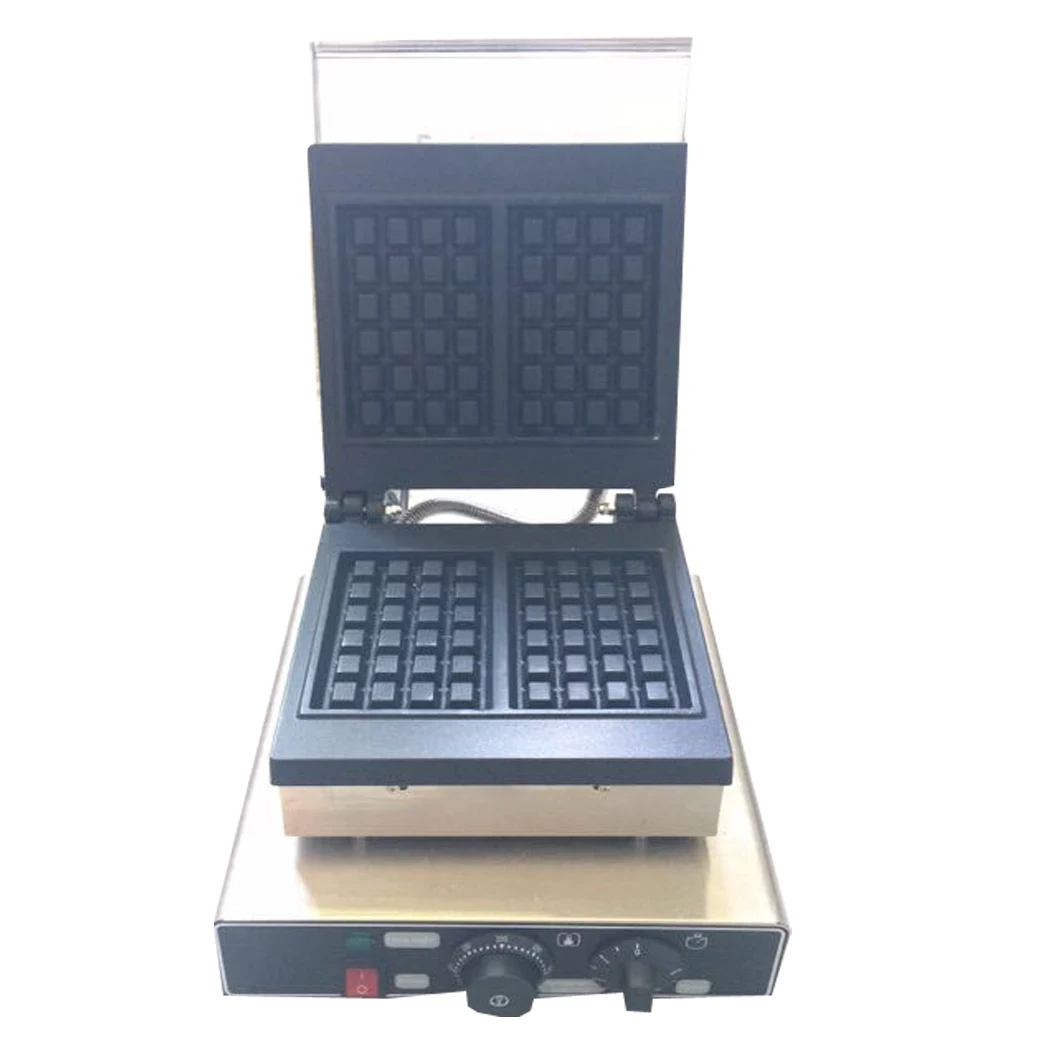 Electric 110v 220v 2 Pcs Belgium Waffle Maker Commercial Waffle Machine Square Muffin Stick Waffle Making Machine Non-Stick