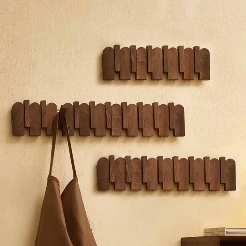 

Piano Keys Wooden Wall Coat Rack Clothes Hanger Organizers Hook Portable Clothes Storage Dress Hanger Entrance Hall Furniture