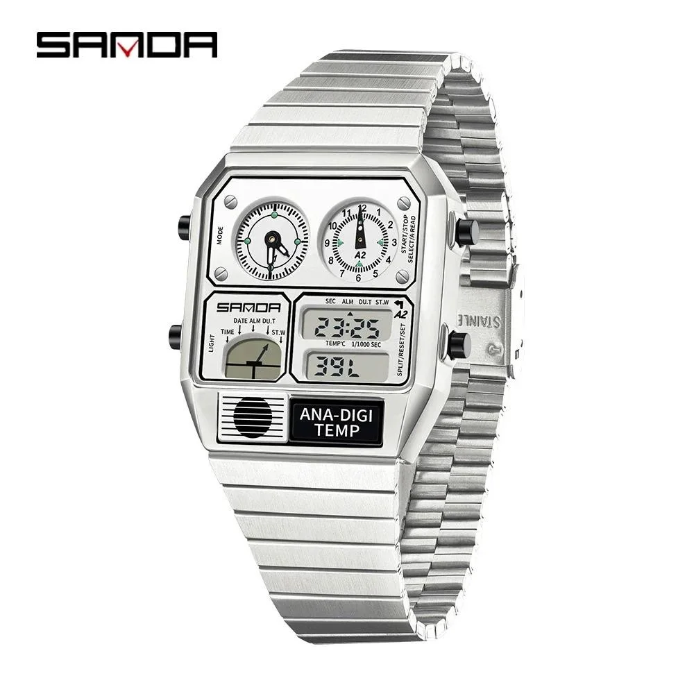 SANDA SD3192 Youth Casual Multi-function Thermometer Stopwatch Chronograph Men’s Watch