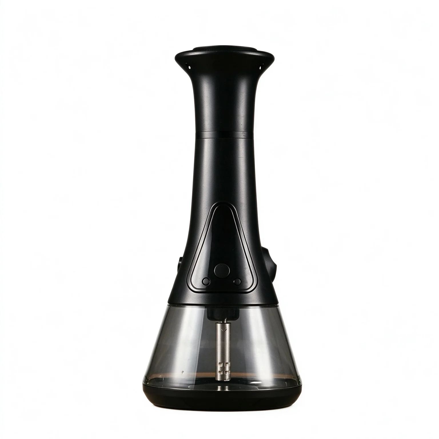 Portable Rechargeable Electronic Hookah Set, Metal Body Glass Base Shisha Kit with Hose for Home Lounge Party