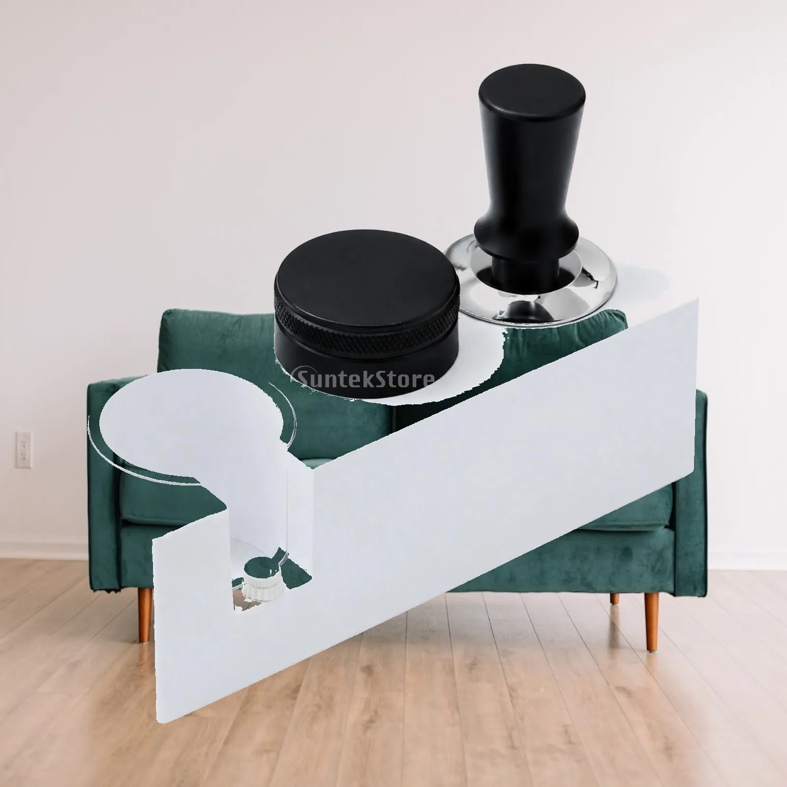 Barista Coffee Tamper Storage Base with Adjustable Screw for Different Portafilter Sizes