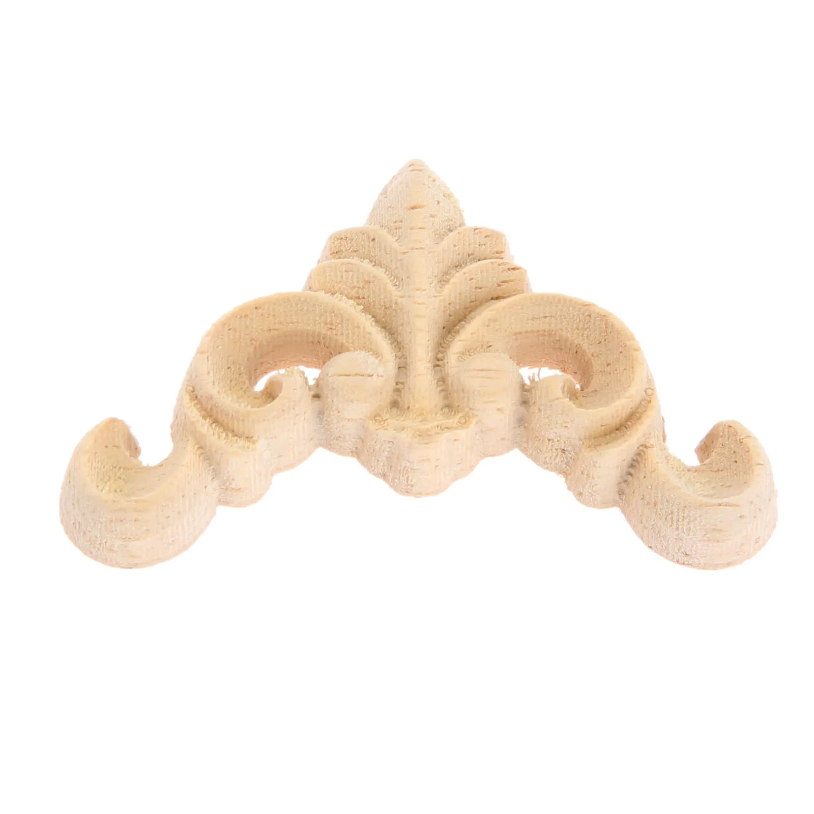 1/4/8/20/50PCS 4*4cm European Style Woodcarving Decal Wooden Figurines Decorate For Wall Door Cabinet Bed Decorative Accessories