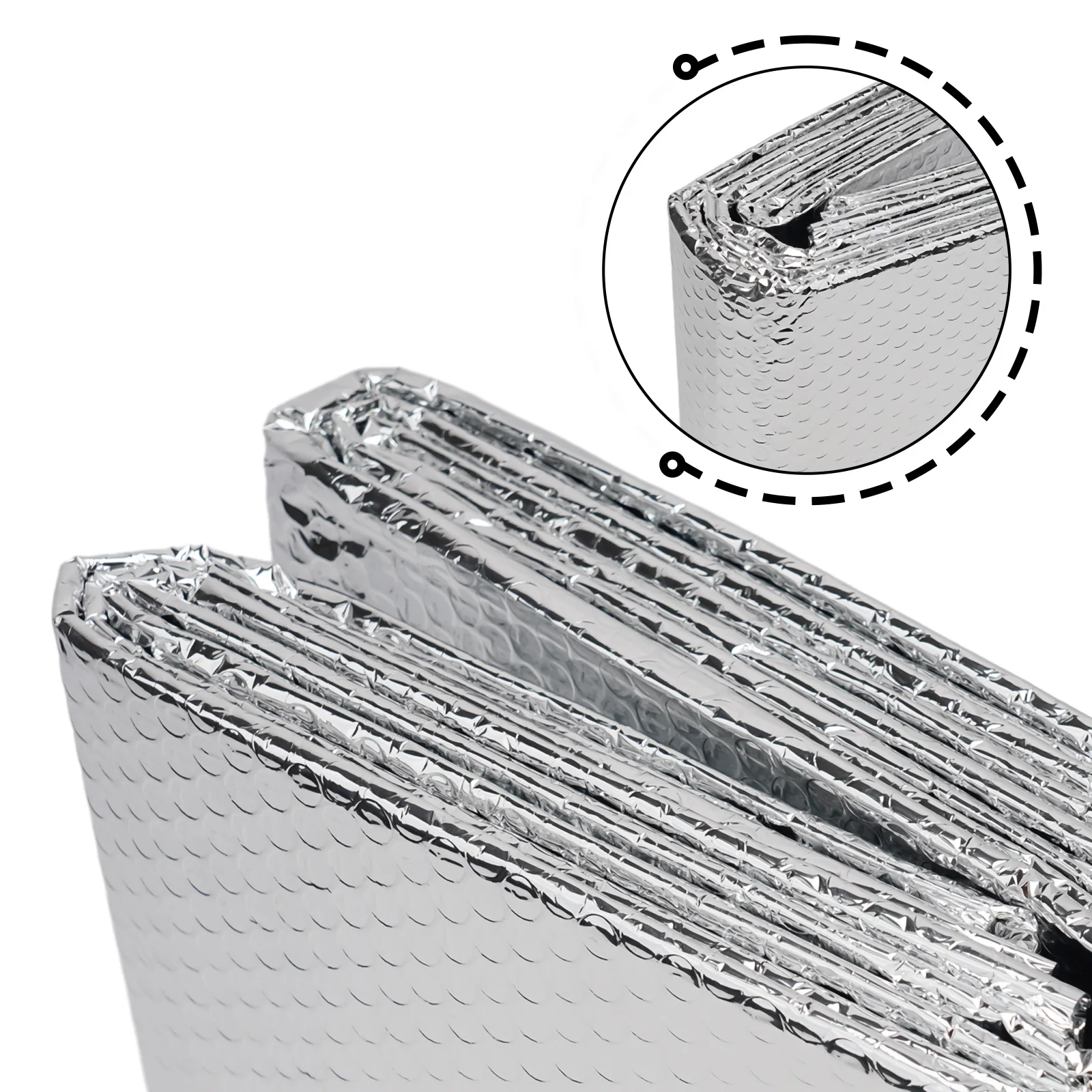 1 قطعة 60 سنتيمتر x 5 متر المبرد عاكس الحرارة الخلفي احباط الحرارة عاكس الحرارة توفير الطاقة فيلم الوسادة فيلم الألومنيوم مع ملصق أجزاء الحرارة