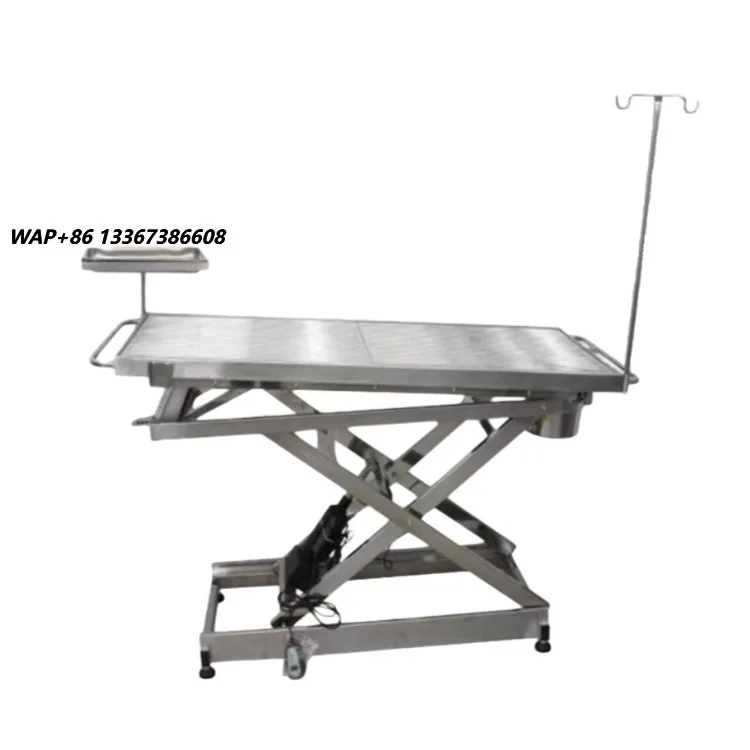 Durable professional veterinary surgery lift table, animal pet operating table, stainless steel hydraulic electric ISO13485