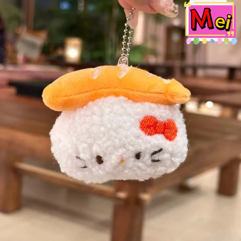 Neue 6 stücke Nette Squee zing Kitty Plüsch Schlüssel Kreative Snack Gebratene Garnelen Sushi Süßigkeiten Eis Plüsch Spielzeug Rucksack Hängen kette Geschenk