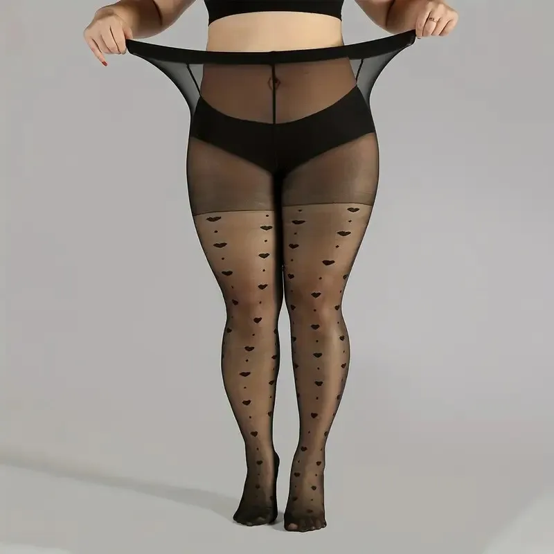 1/2 Pairs Extra Large New Sexy Jacquard Stocking Black Love Stocking Bottom Stocking Black Stocking Pineapple Stocking Pantyhose