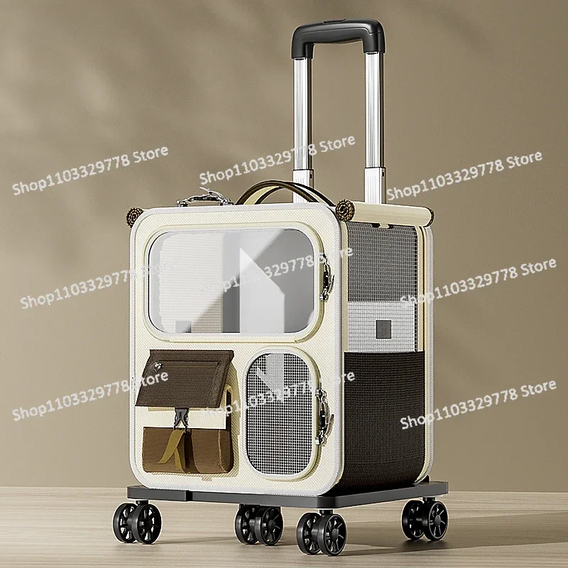 Portable cat backpack pet trolley case backpack multi-cat artifact