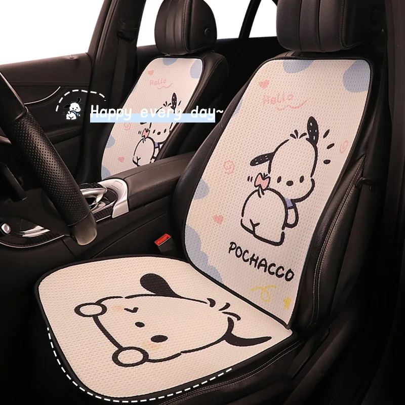 

New Cartoon Car Seat Cushion Protector Cute Breathable Ice Silk Fashion Car Seat Cushion Cover Non Sweat Interior Accessories