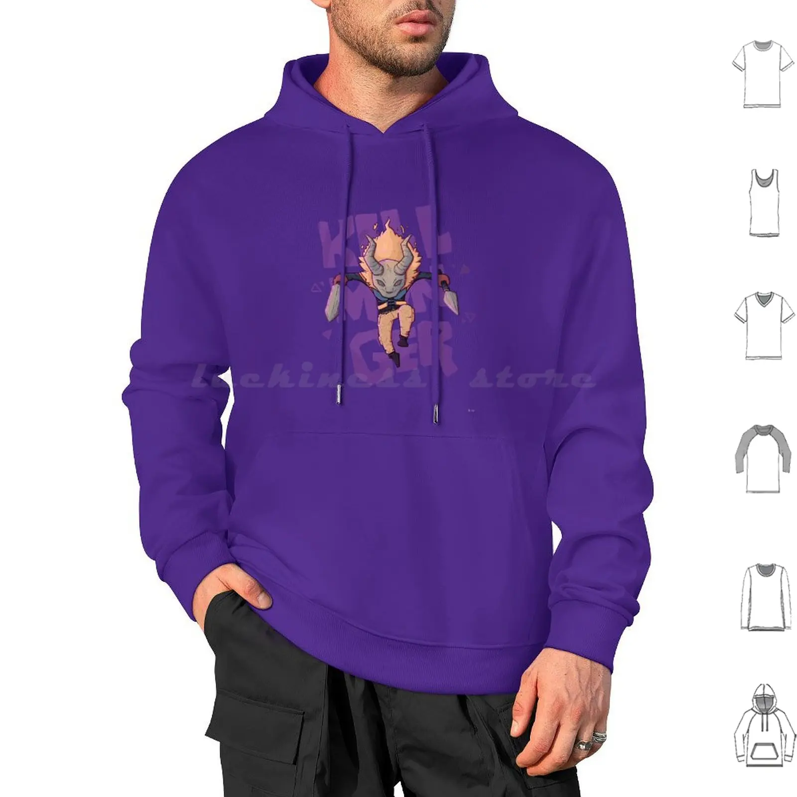 

Killmonger Hoodies Long Sleeve Killmonger Wakanda Mcu Fanart Cute Chibi Villain Villain Cool Geek Nerd Comics