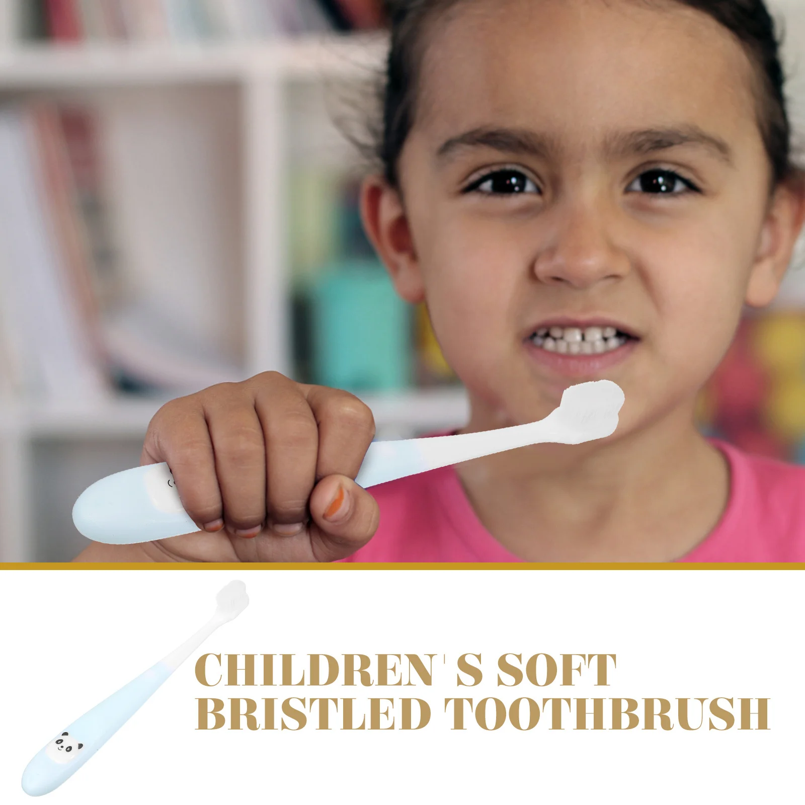 1 قطعة فرشاة أسنان الباندا شعيرات مرنة فرشاة يدوية مقبض عدم الانزلاق فرشاة أسنان مريحة أداة العناية بالفم مع دلو تخزين #2