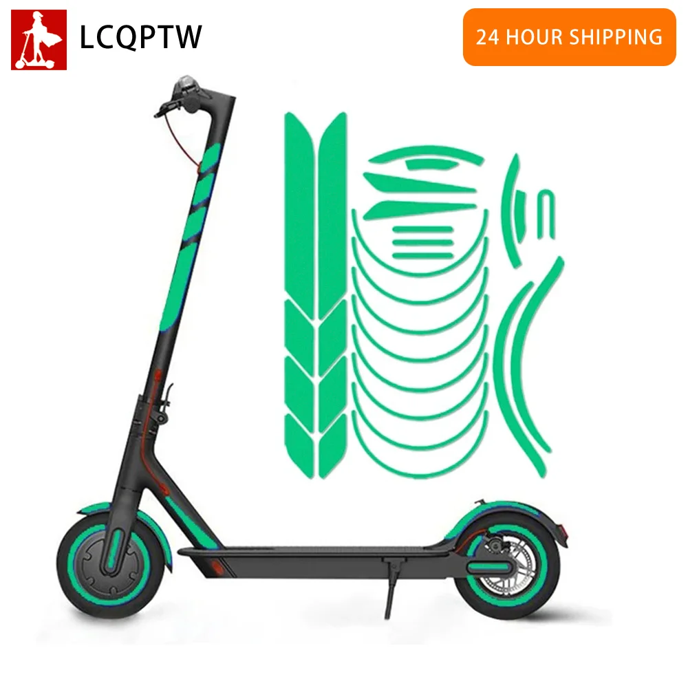 

1 комплект, светоотражающие наклейки на колеса, светоотражающая лента с аппликацией для шин для XIAOMI M365 Pro 1S, предупреждающая крышка для ночной безопасности