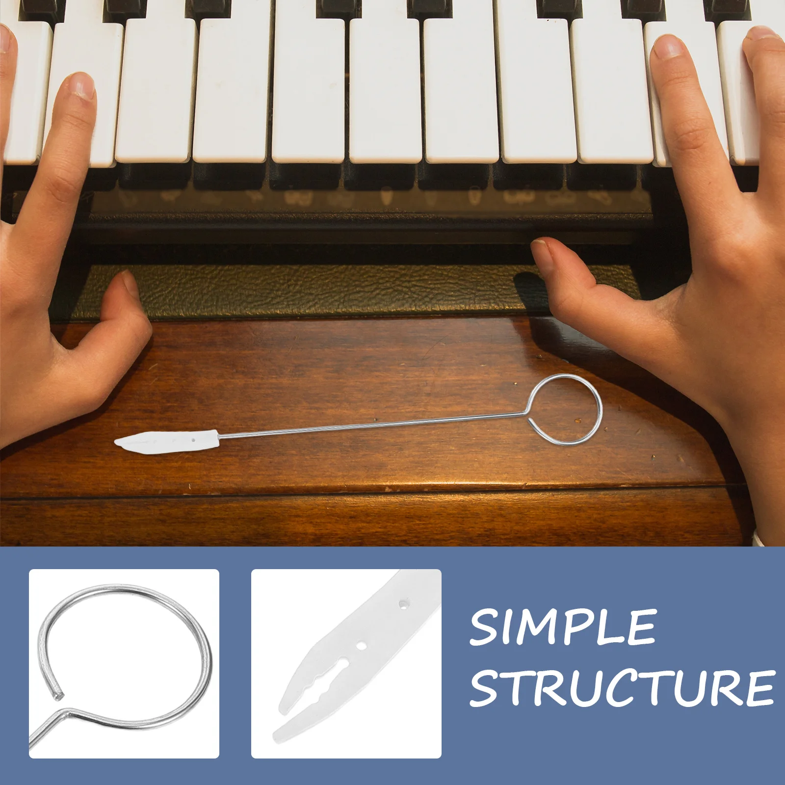 

4Pcs Treble Mute Clamp Piano Tuning Tools High Voice Durable Metal Fork Sticks Precision Piano Repair Kit Accessories