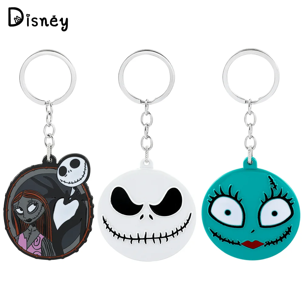 Disney The Nightmare Before Christmas Keychain Jack Skellington Sally Pendant Key Holder Creative Backpack Accessories